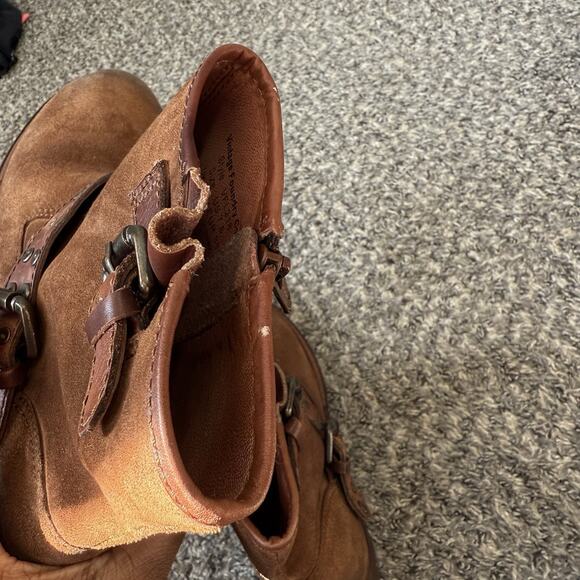 Vintage Foundry Co Miriam Boots Mid Top Studded Buckle Suede Brown 7.5 New READ - Picture 9 of 9